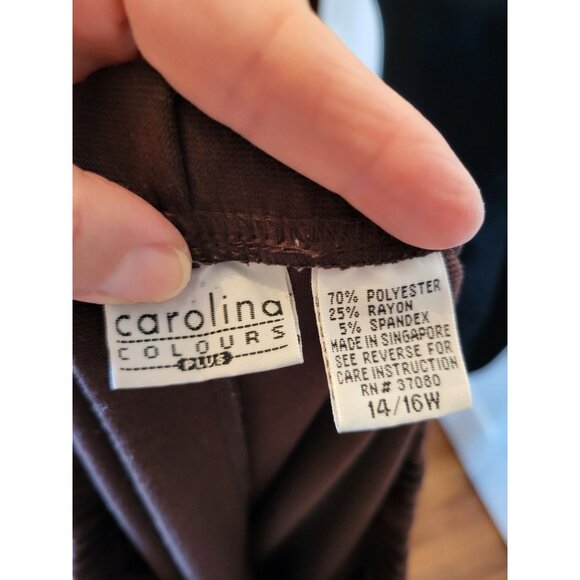 Vtg 90s/y2k Chocolate Brown Knit Maxi Skirt 14/16 Fall Whimsygoth Modest Teacher - Picture 4 of 4